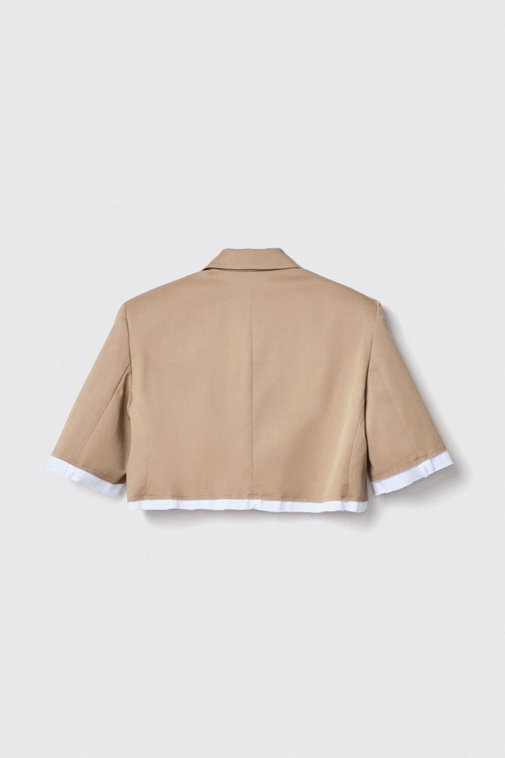 BLAZER CURTO DE ALFAIATARIA CAMEL GAELLE PARIS
