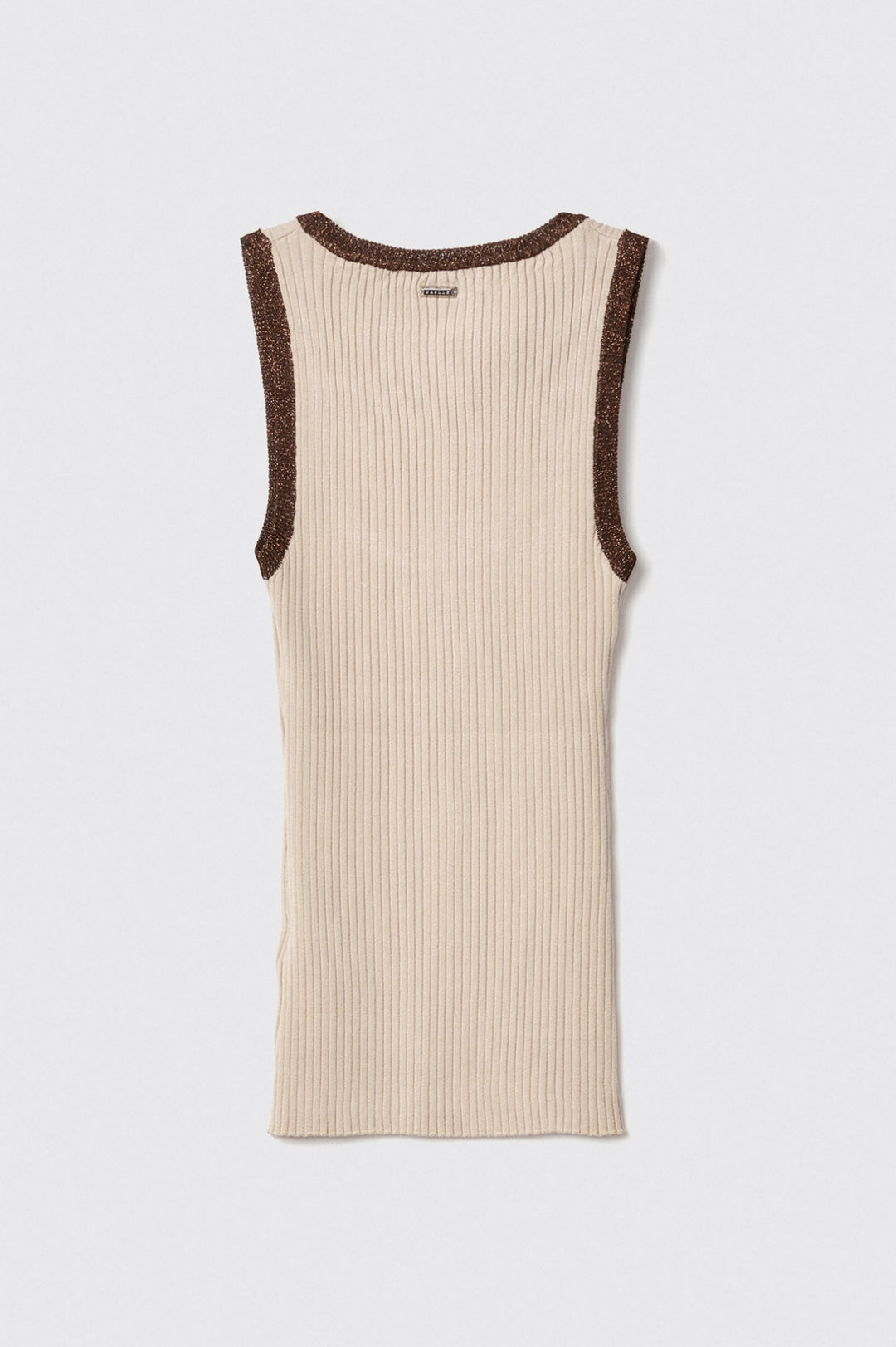 TOP CAVEADO DE MALHA CAMEL GAELLE PARIS