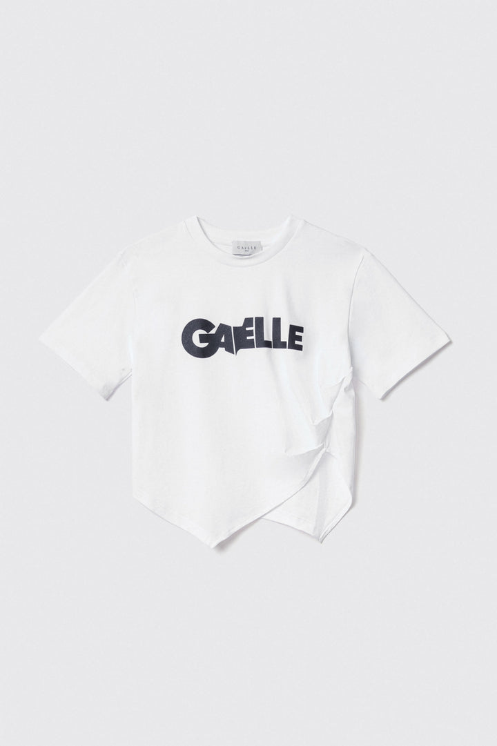 T-SHIRT BRANCA COM FRANZIDO GAELLE PARIS