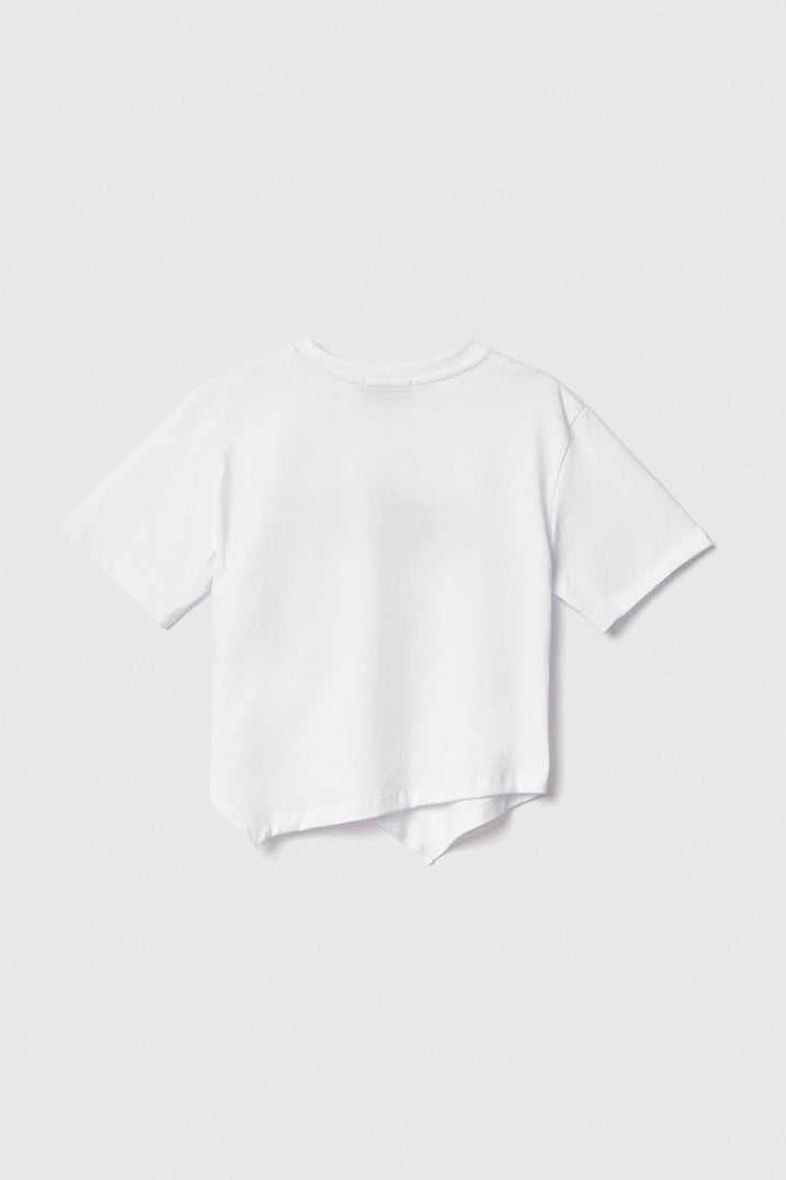 T-SHIRT BRANCA COM FRANZIDO GAELLE PARIS