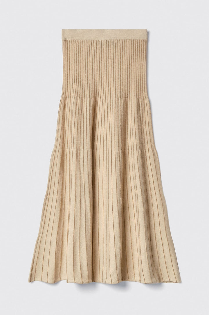 SAIA MIDI EM MALHA LUREX