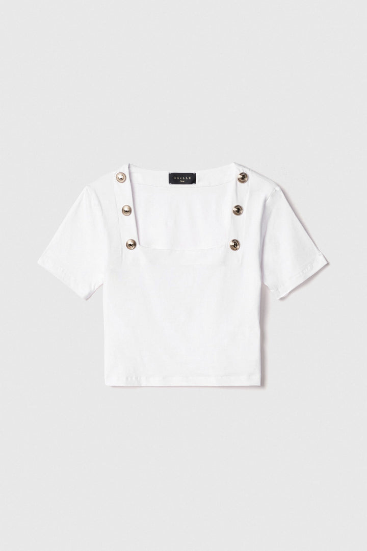 T-SHIRT DECOTE QUADRADO GAELLE PARIS
