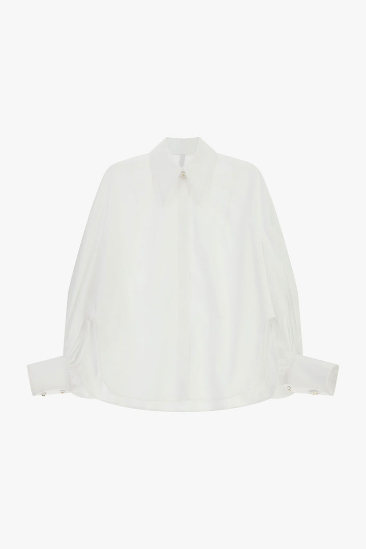 CAMISA BRANCA FLUIDA COM MANGAS VOLUMOSAS IMPERIAL