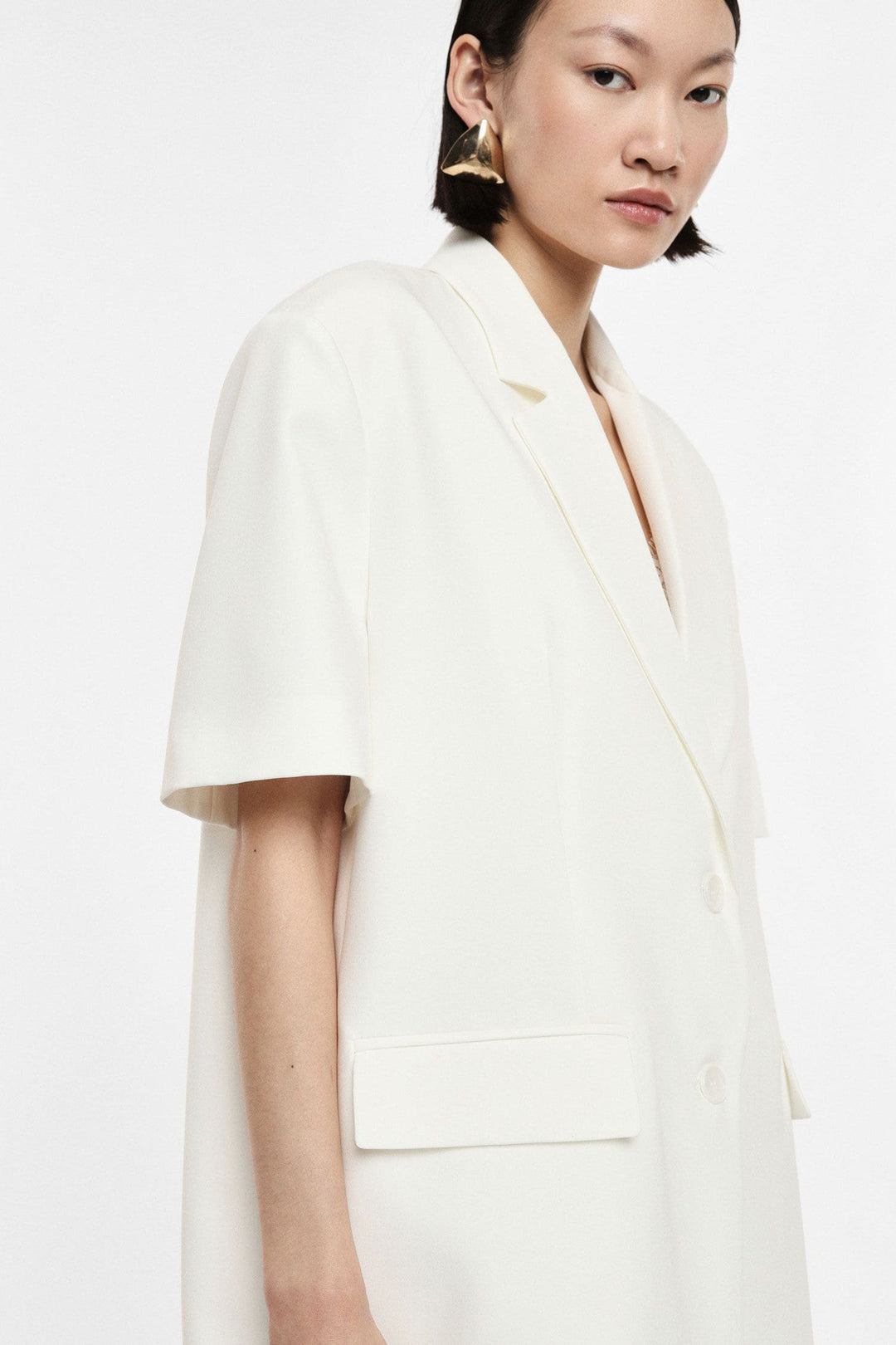 BLAZER BRANCO MANGA CURTA IMPERIAL