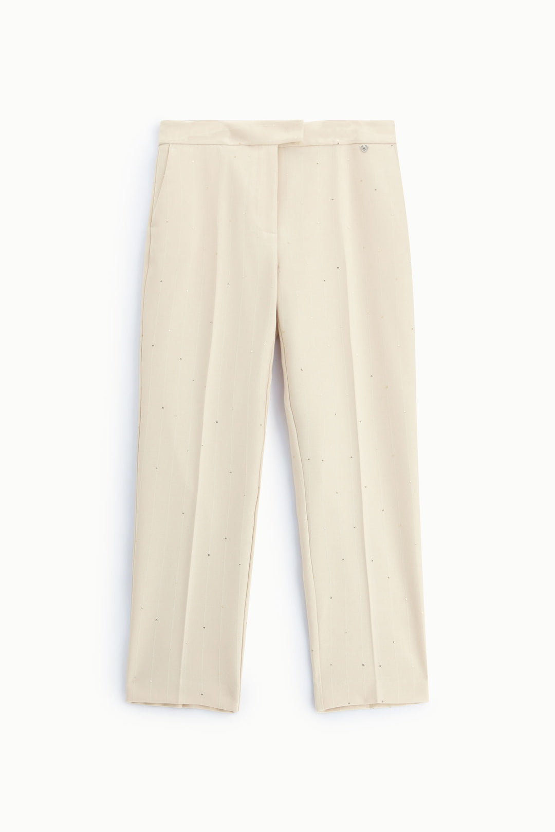 CALÇA CRU ÀS RISCAS COM BRILHO PLEASE
