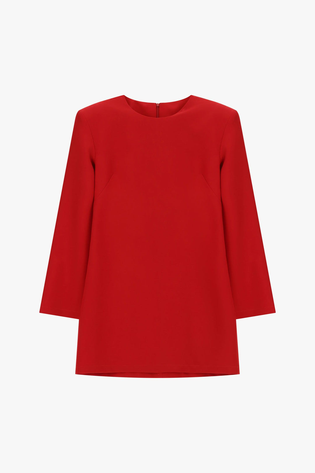 VESTIDO VERMELHO COM MANGA COMPRIDA E CORTE ACINTURADO IMPERIAL