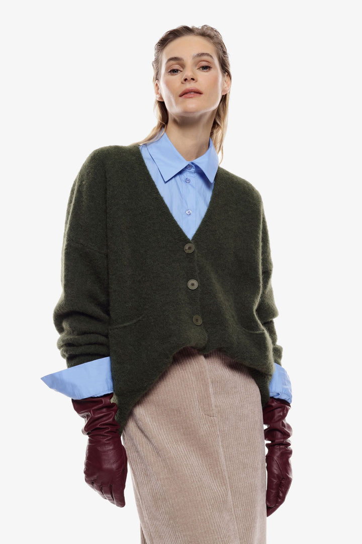 CARDIGAN VERDE  DE MALHA COM BOLSOS IMPERIAL