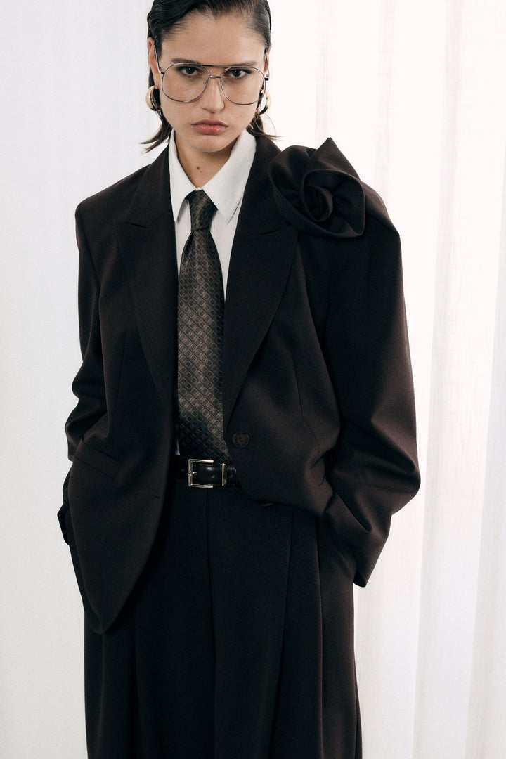 BLAZER PRETO COM FLOR APLICADA IMPERIAL