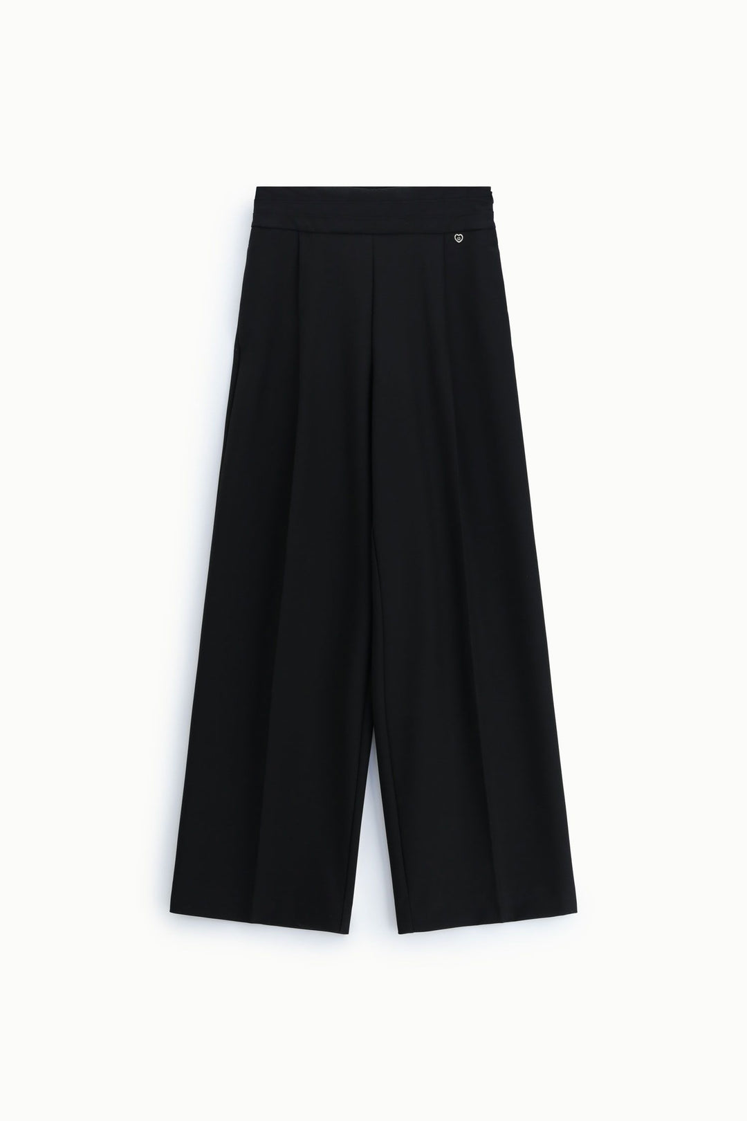 CALÇA PRETA DE CINTURA SUBIDA COM PREGAS PLEASE
