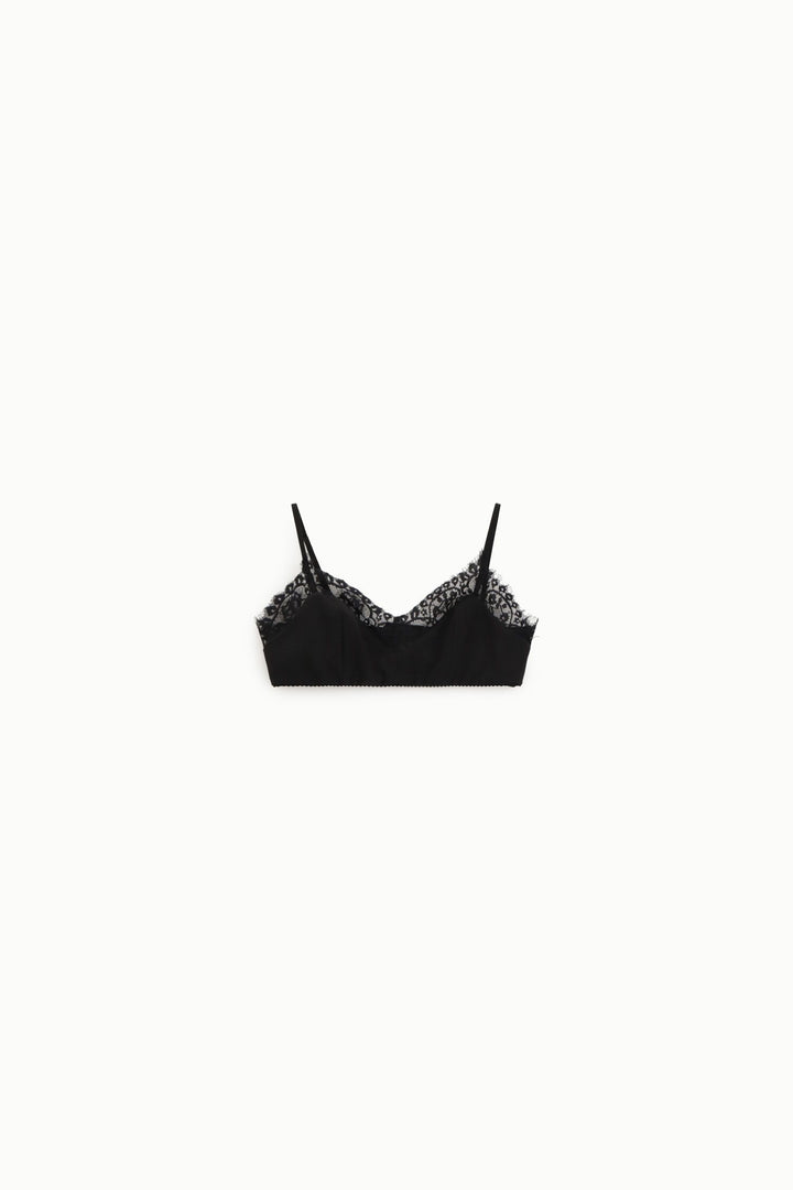 TOP CURTO PRETO COM RENDA IMPERIAL