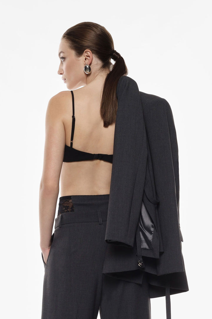 TOP CURTO PRETO COM RENDA IMPERIAL