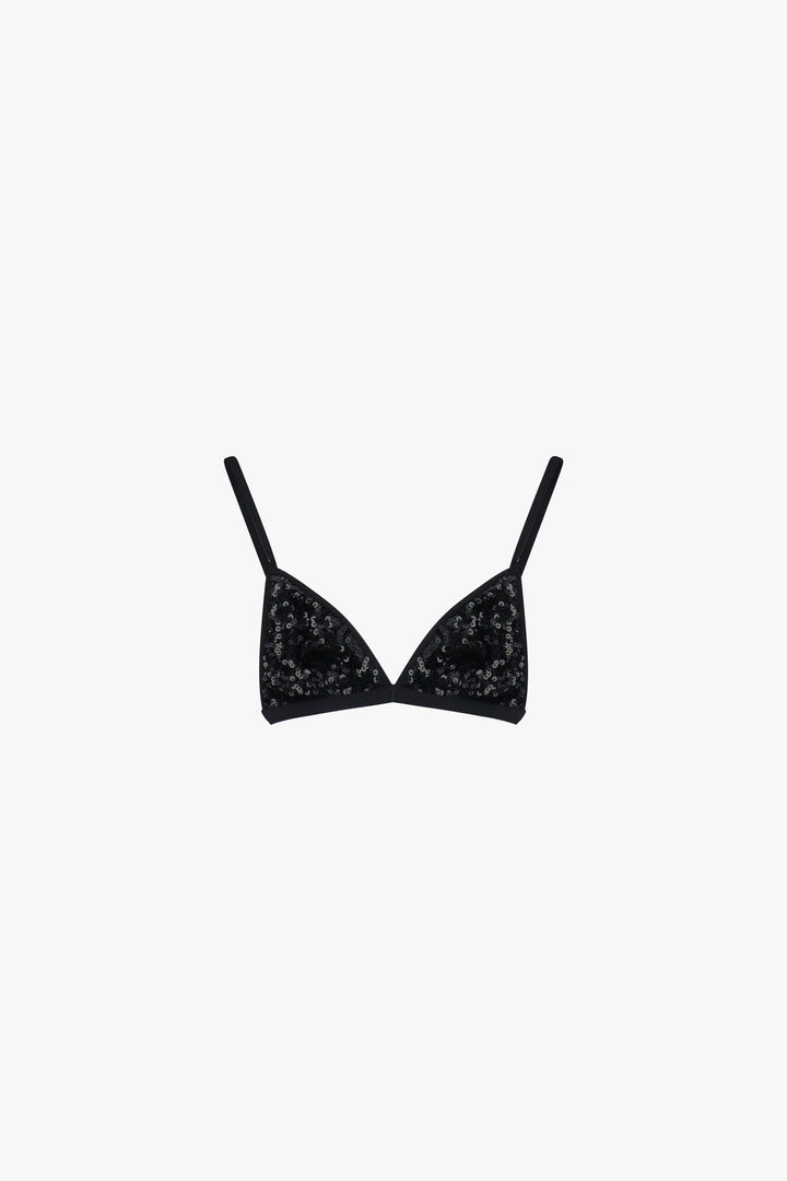 TOP DE LANTEJOULAS PRETO IMPERIAL