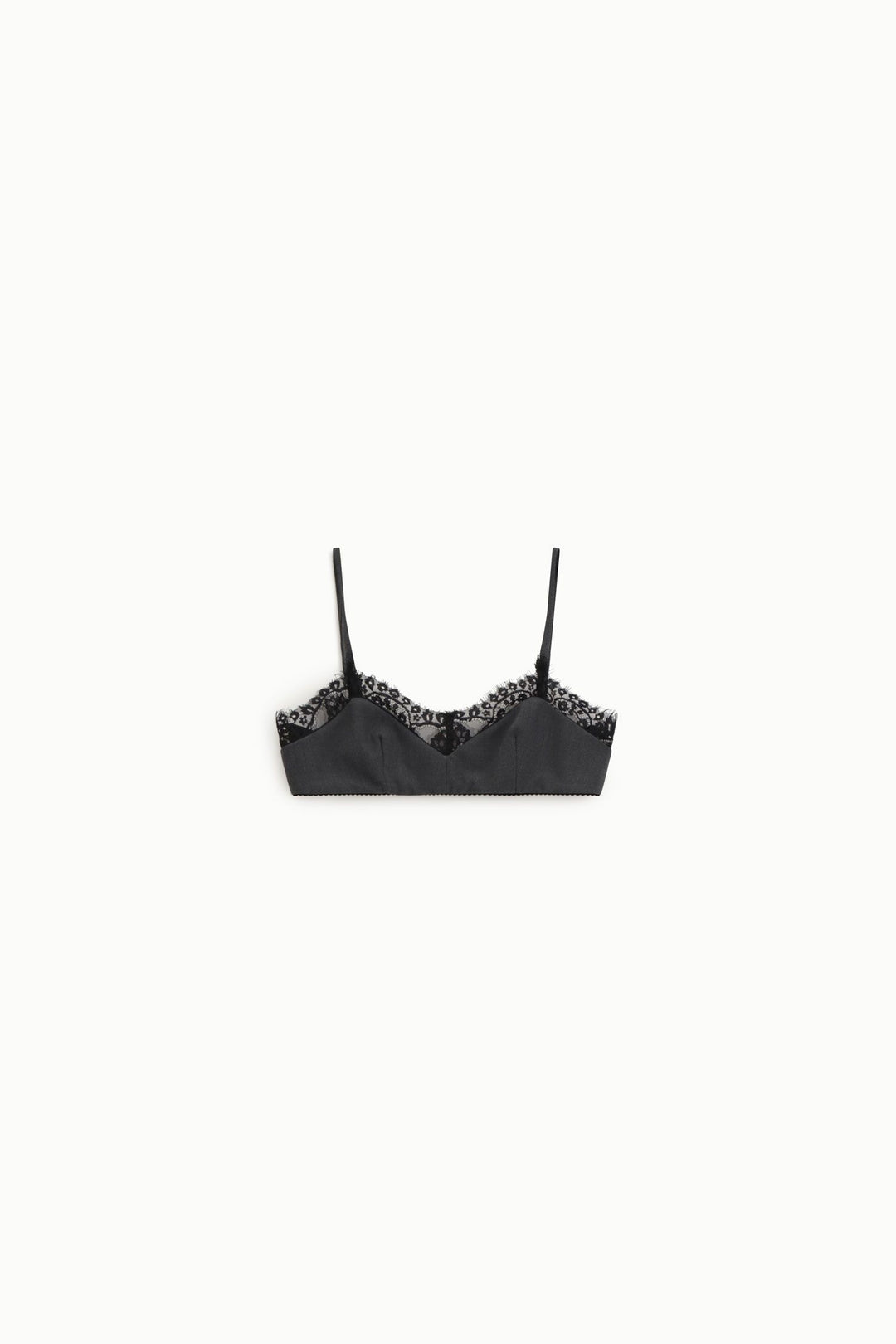 TOP CURTO CINZA COM RENDA IMPERIAL