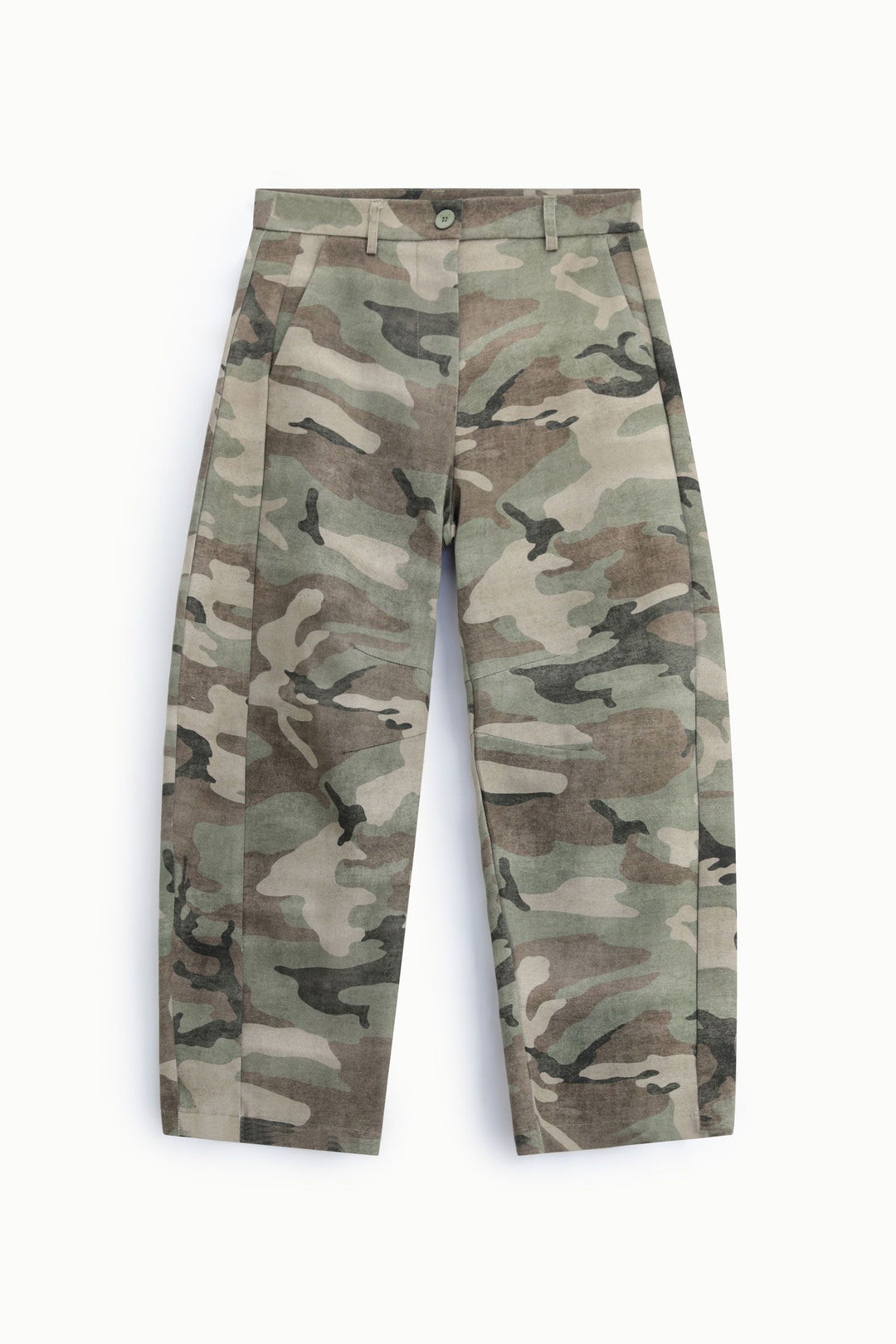 CALÇA CAMUFLAGEM BEGE E VERDE MILITAR COM PREGAS IMPERIAL