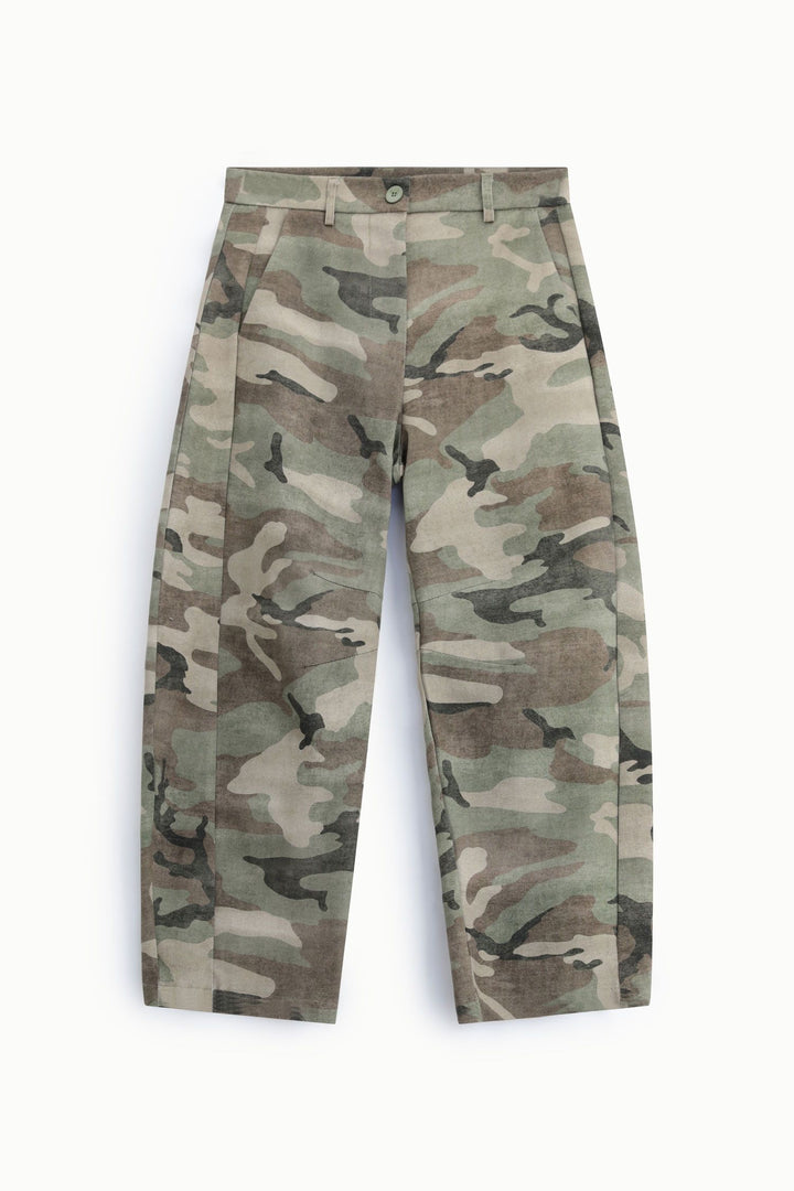 CALÇA CAMUFLAGEM BEGE E VERDE MILITAR COM PREGAS IMPERIAL