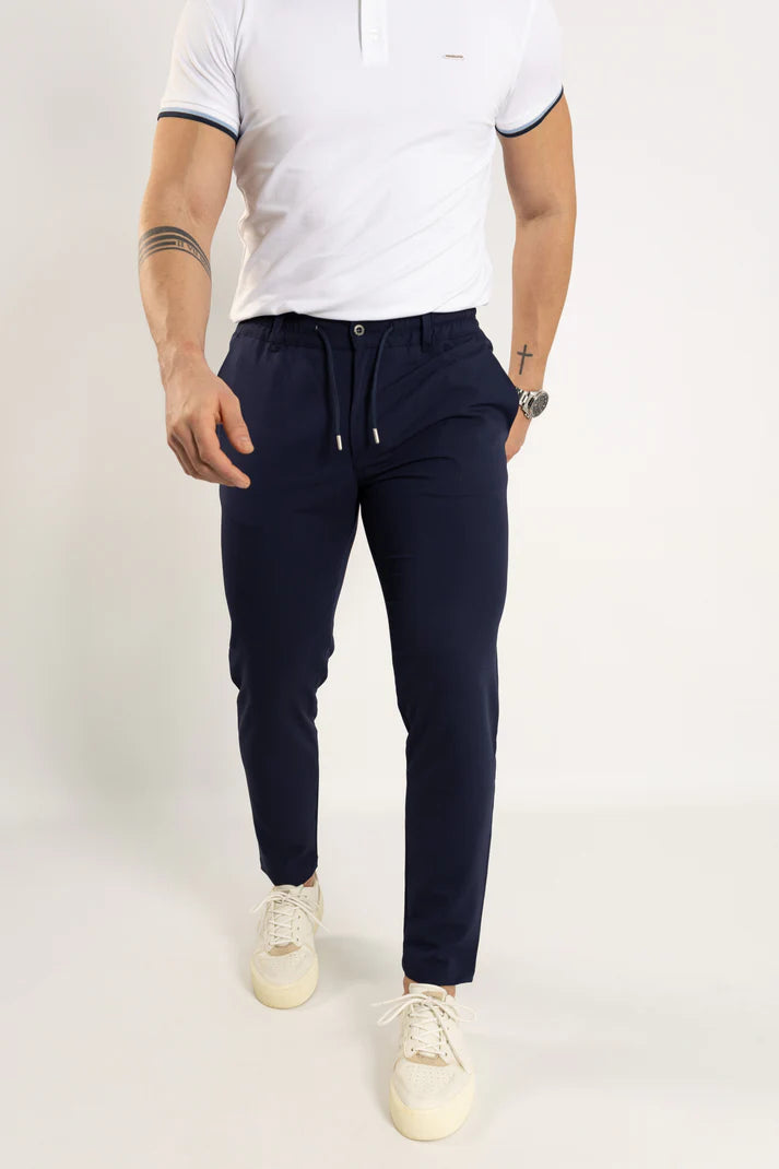CALÇA TECIDO PRETA COM CORDÃO JOVIT´S