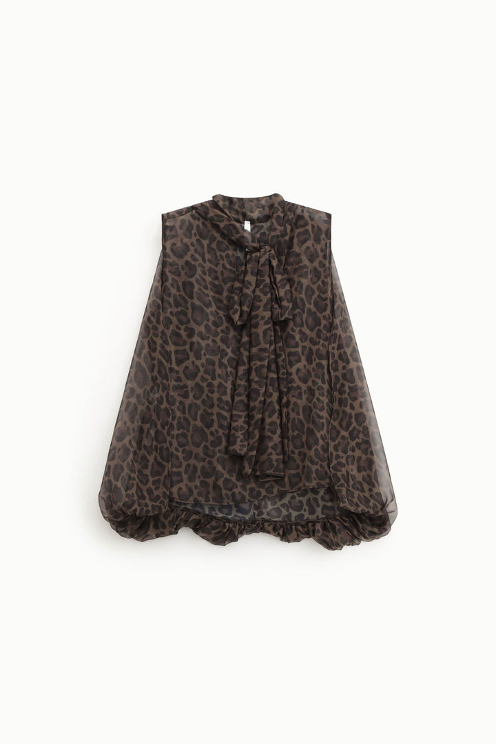 BLUSA ANIMAL PRINT COM LAÇO IMPERIAL