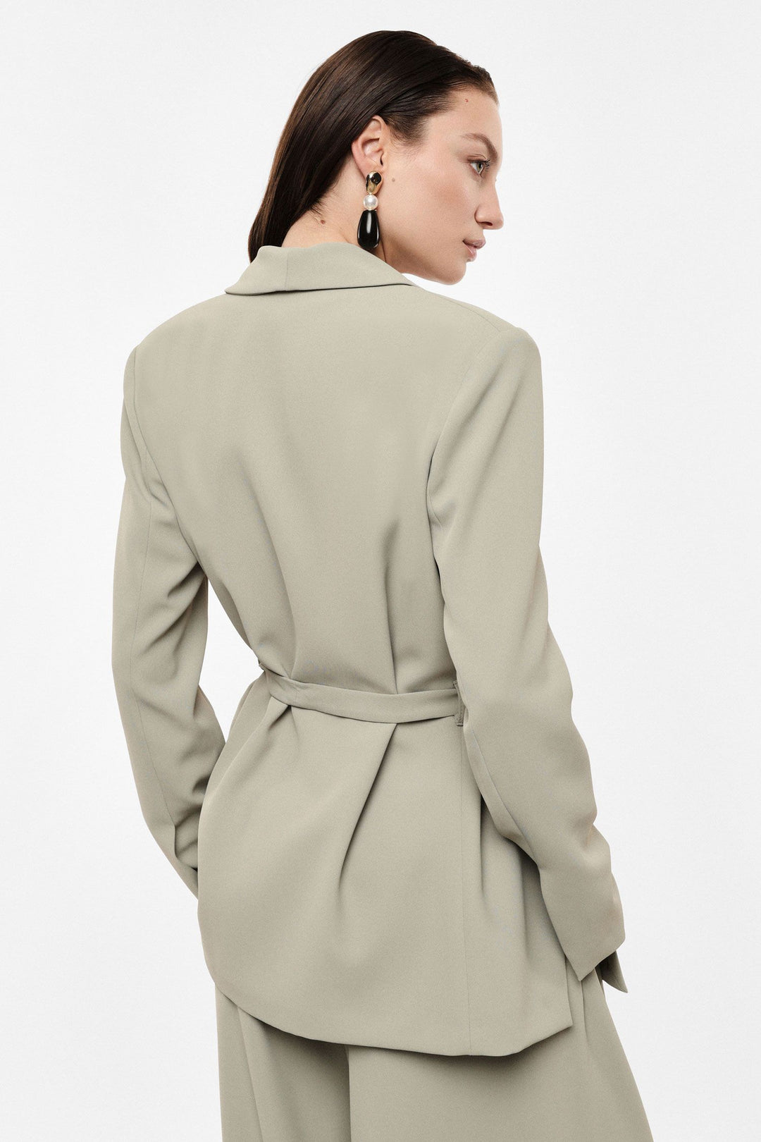 Blazer verde com cinto Imperial | Ponto Chic