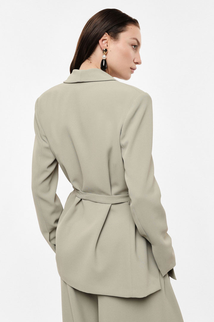Blazer verde com cinto Imperial | Ponto Chic