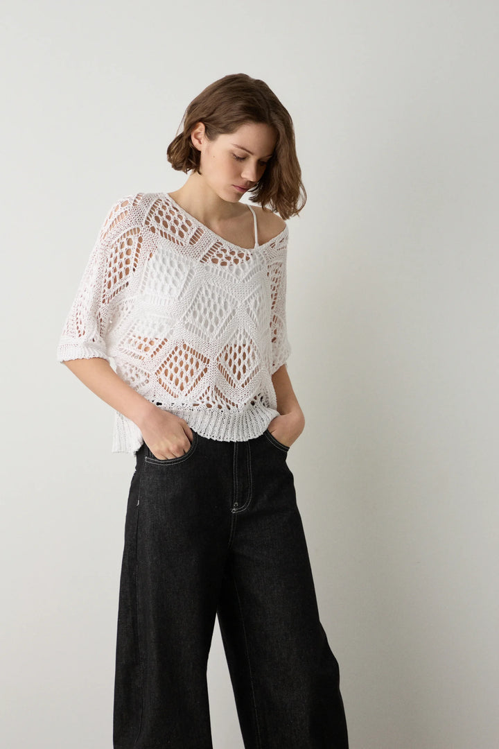 CAMISOLA BRANCA PEFURADA BSB