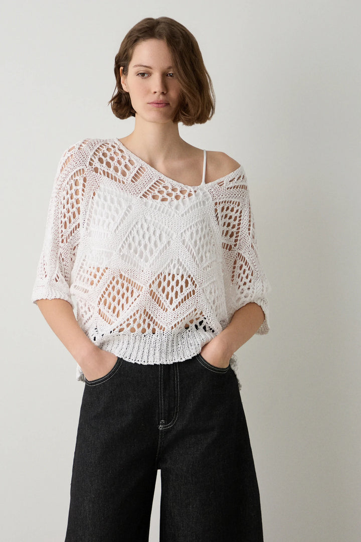 CAMISOLA BRANCA PEFURADA BSB