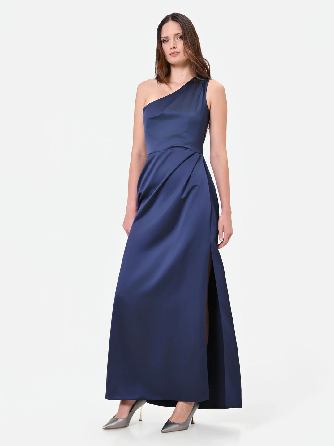 VESTIDO ASSIMÉTRICO AZUL MARINHO RINASCIMENTO