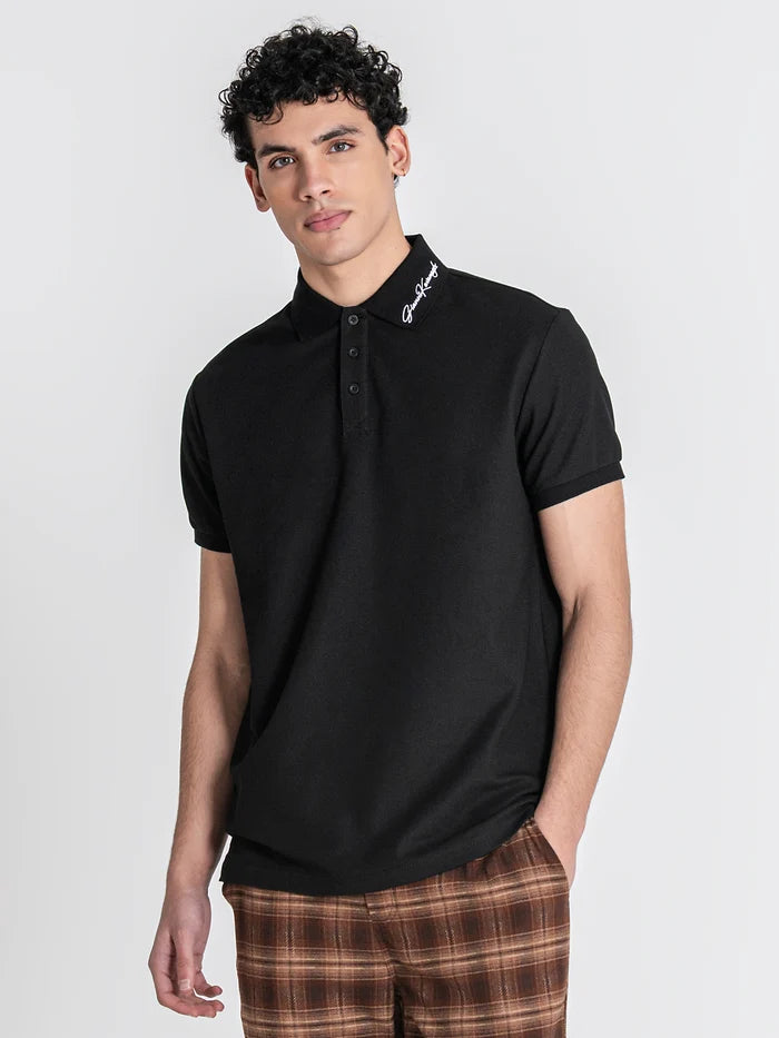 POLO PRETO COM LOGO PONTO CHIC