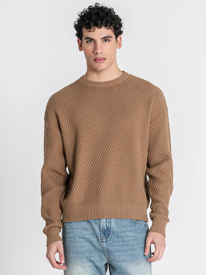 CAMISOLA TAUPE TEXTURADA PONTO CHIC