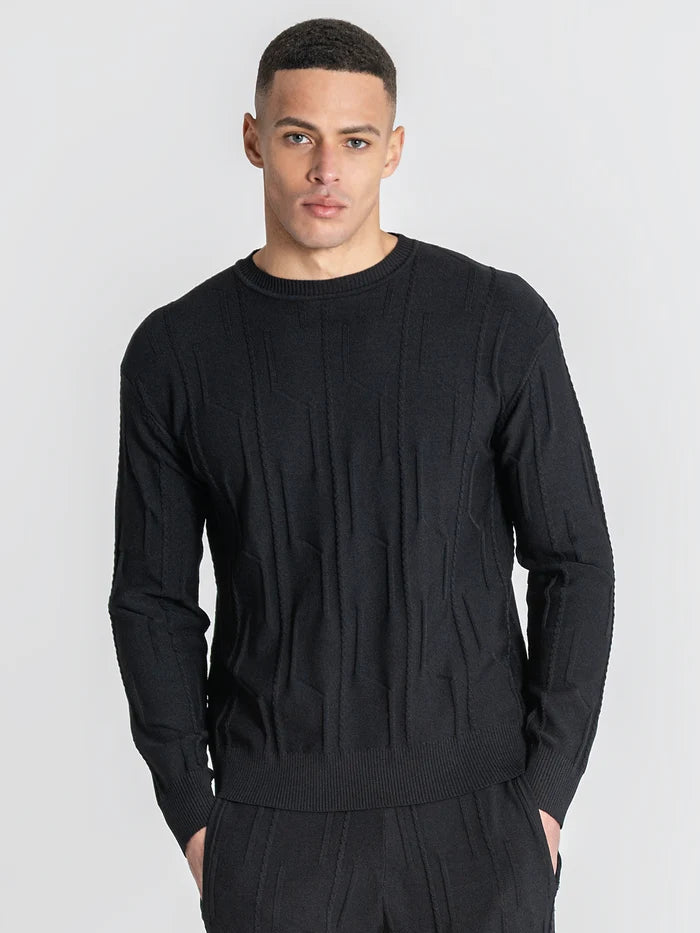 CAMISOLA DE MALHA PRETA KNIT PONTO CHIC