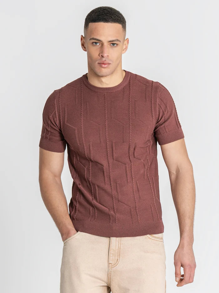 CAMISOLA DE MALHA CASTANHA KNIT PONTO CHIC