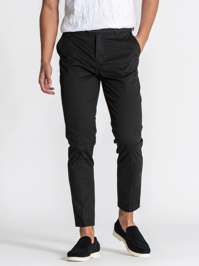 CALÇA PRETA LOCK CHINO PONTO CHIC