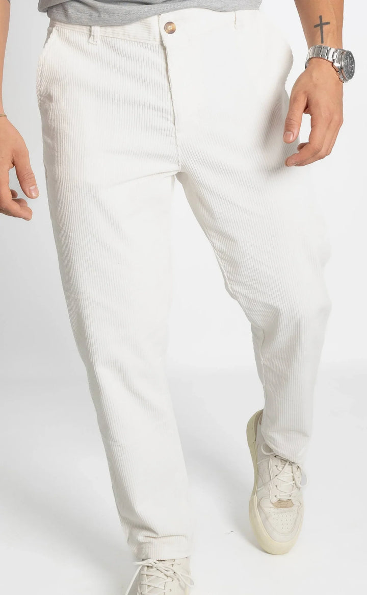CALÇA OFF WHITE DE BOMBAZINE JOVITS