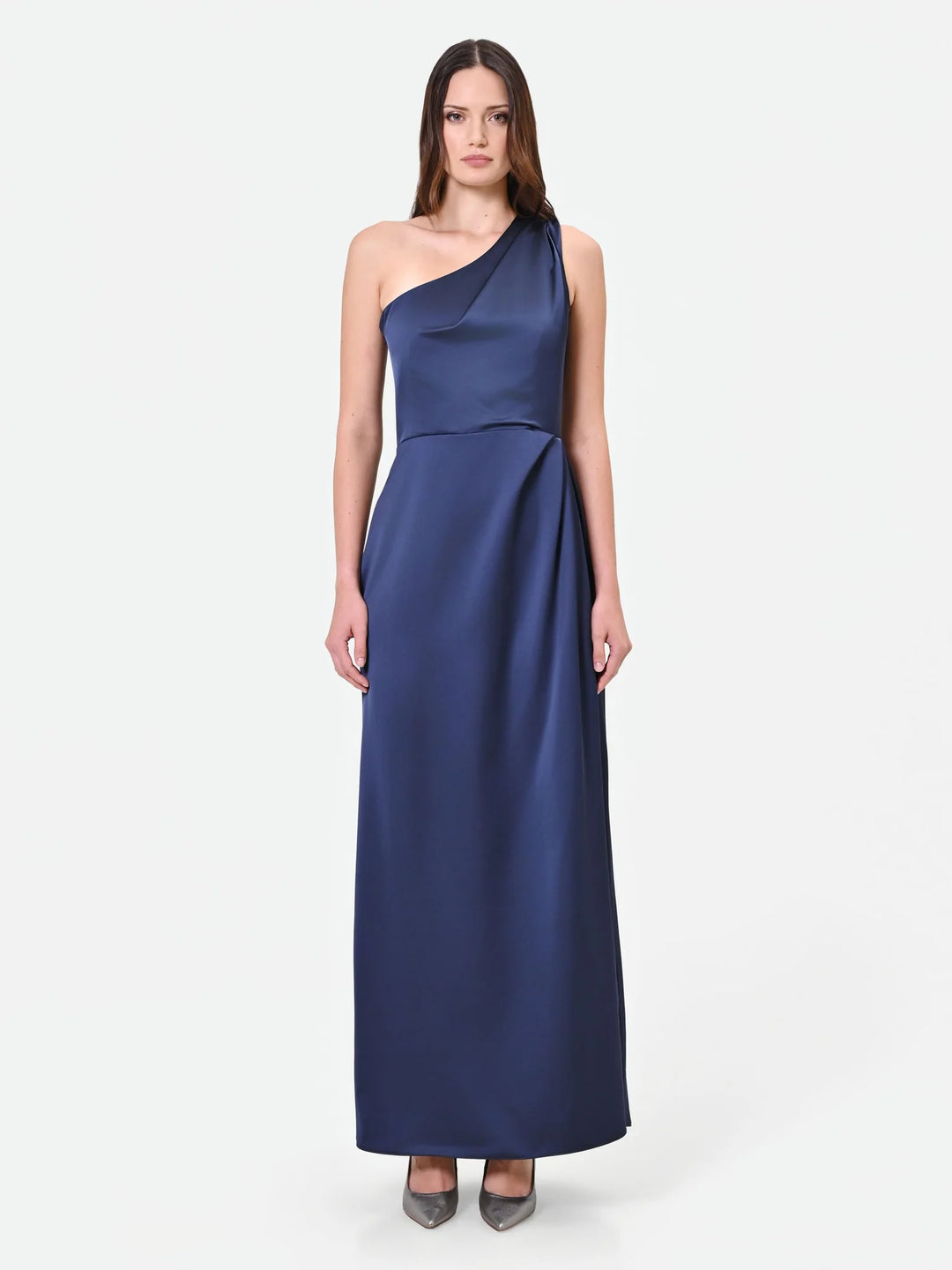VESTIDO ASSIMÉTRICO AZUL MARINHO RINASCIMENTO