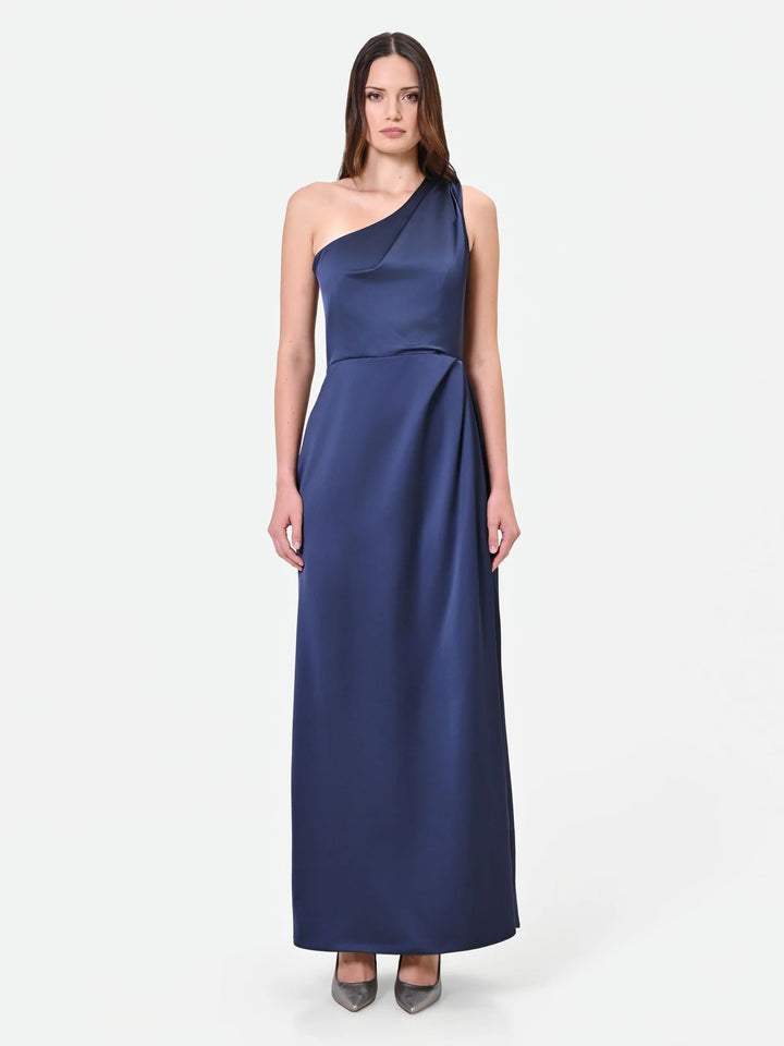 VESTIDO ASSIMÉTRICO AZUL MARINHO RINASCIMENTO
