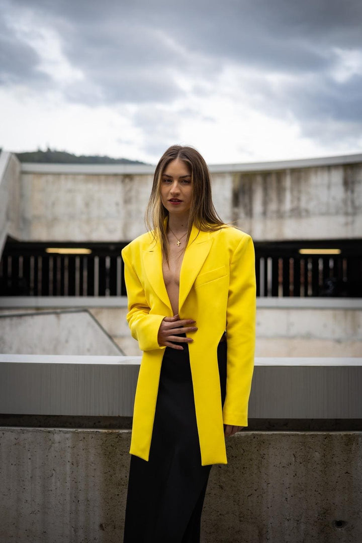 BLAZER CURTO AMARELO GAELLE PARIS