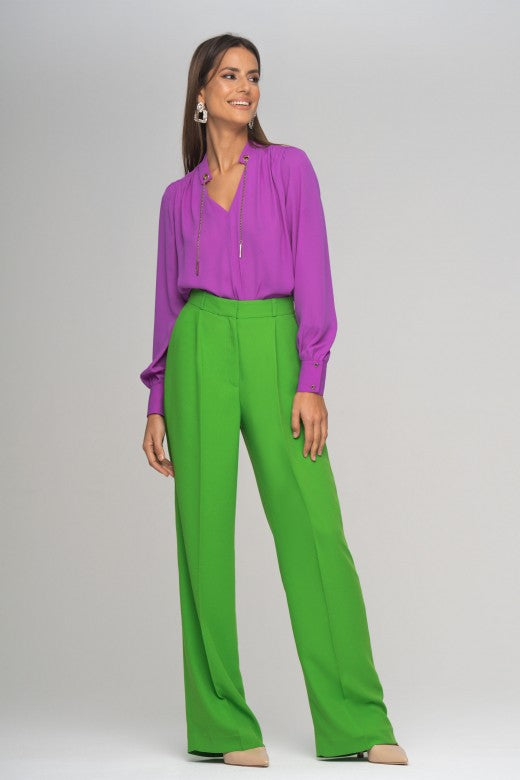 CALÇA VERDE FLUÍDA FERRACHE