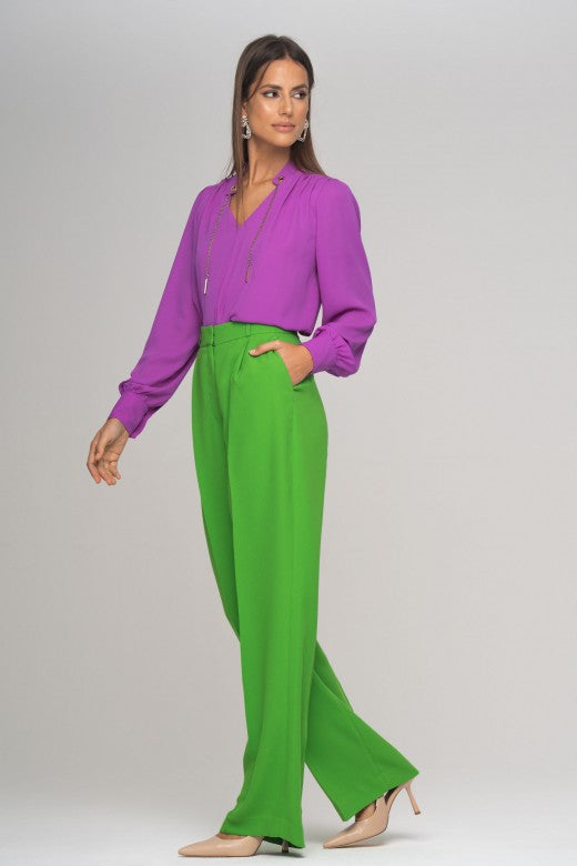 CALÇA VERDE FLUÍDA FERRACHE