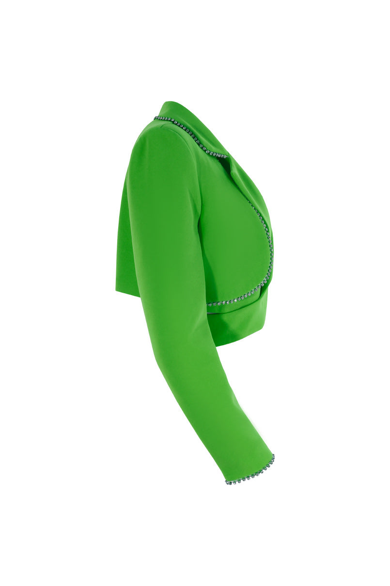 CASACO CROPPED VERDE NEON SAHOCO