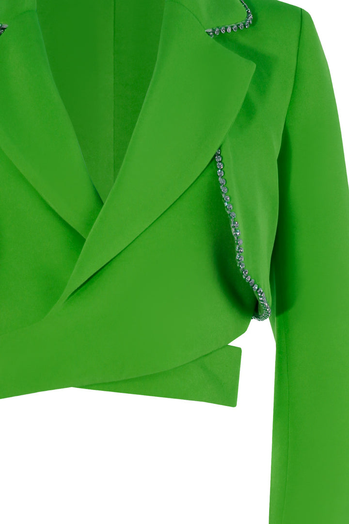 CASACO CROPPED VERDE NEON SAHOCO