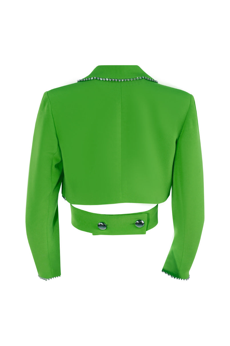 CASACO CROPPED VERDE NEON SAHOCO