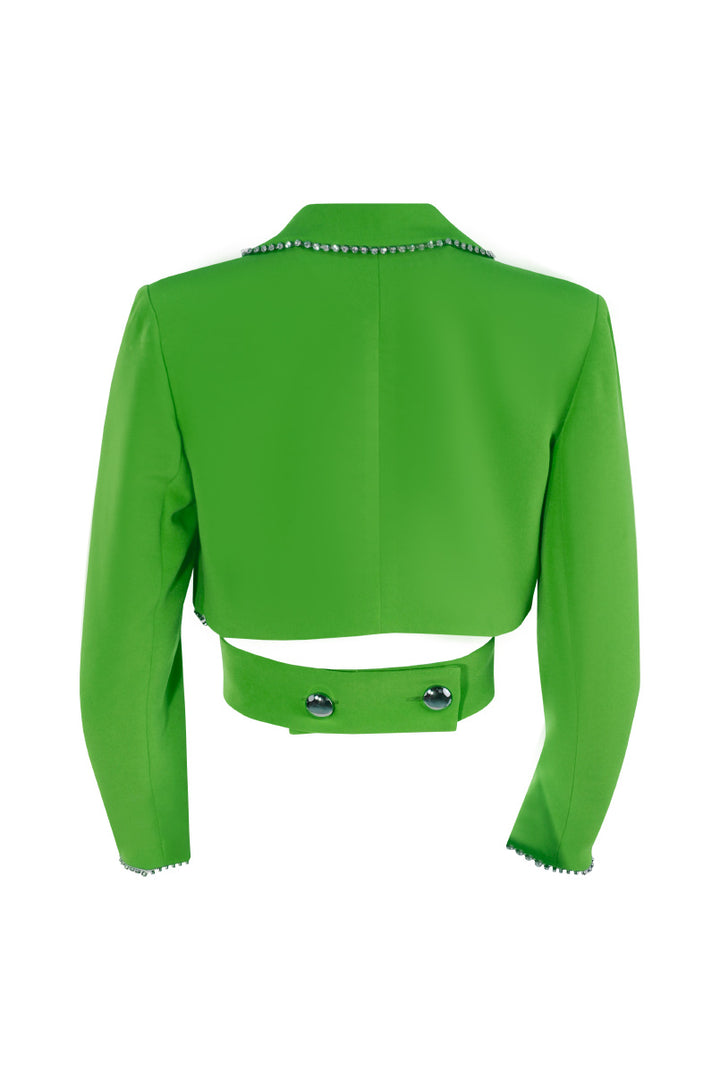 CASACO CROPPED VERDE NEON SAHOCO