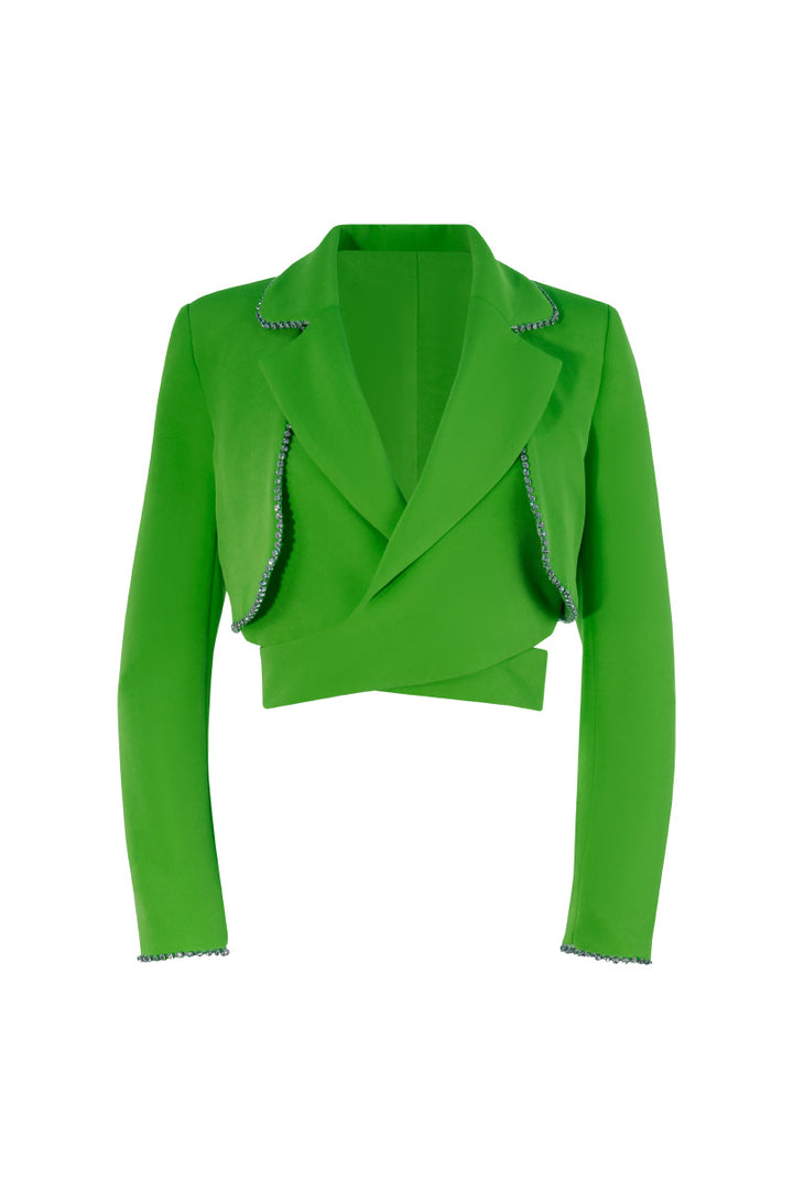 CASACO CROPPED VERDE NEON SAHOCO