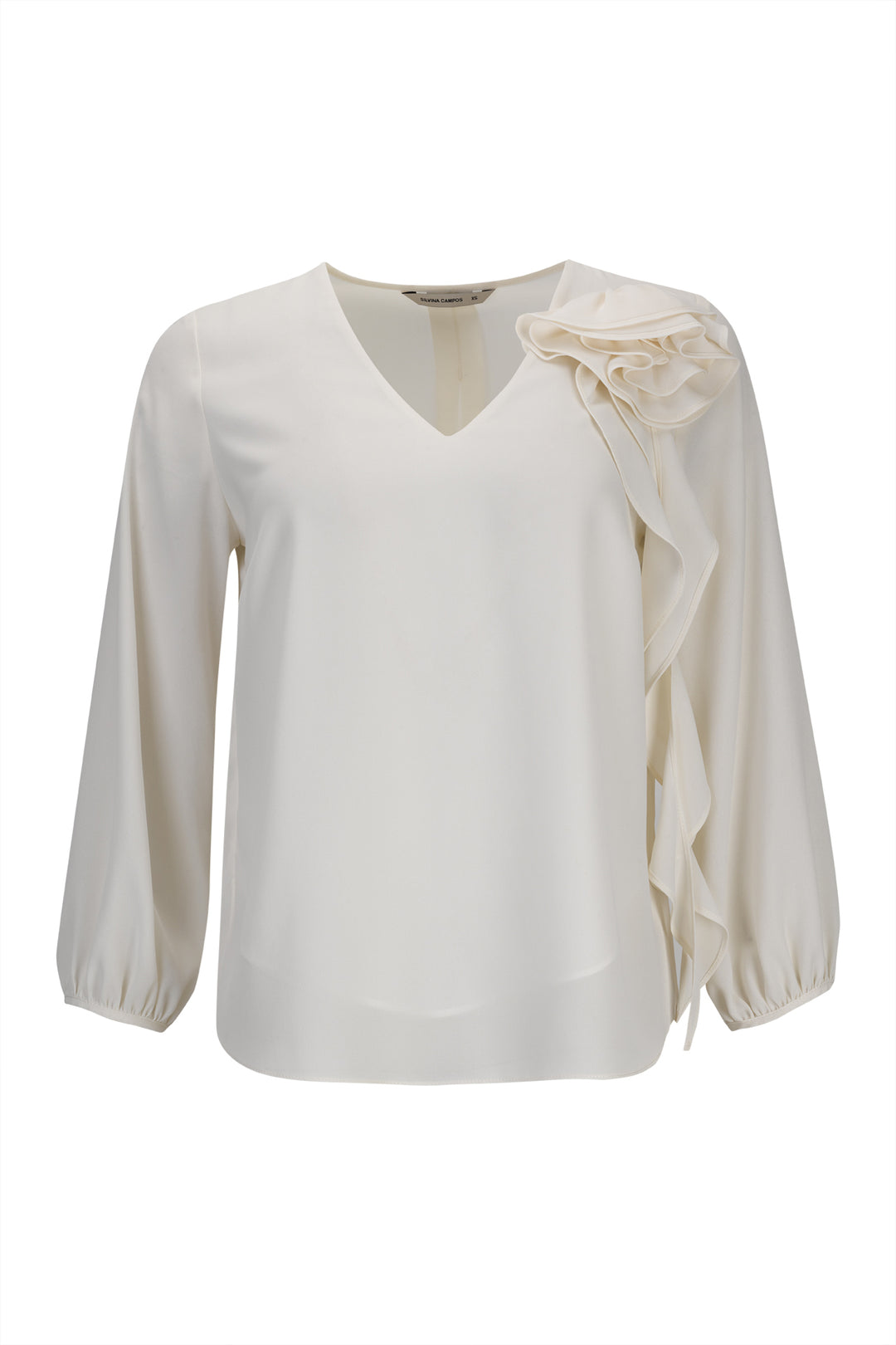BLUSA CREME COM FLOR SILVINA CAMPOS