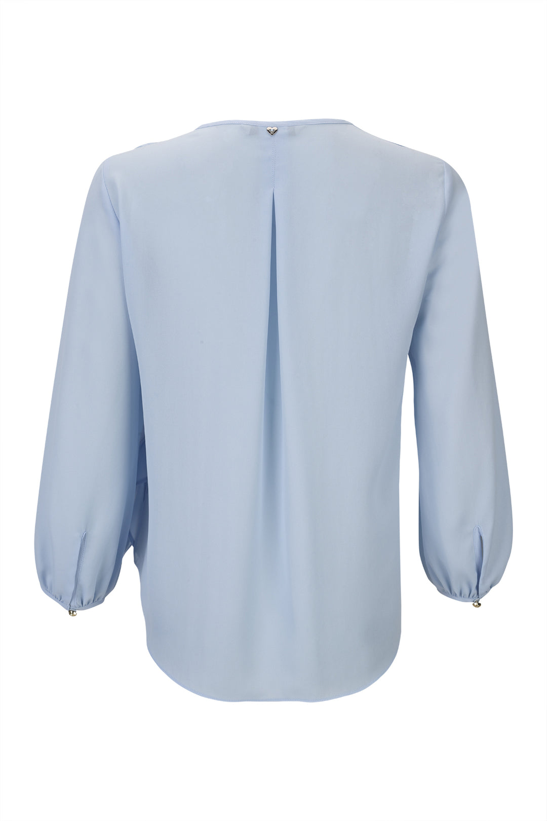 BLUSA AZUL CLARO COM FLOR SILVINA CAMPOS