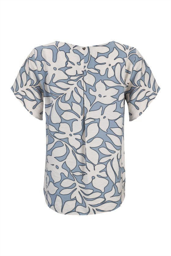 TÚNICA ESTAMPADA COM FOLHO SILVINA CAMPOS