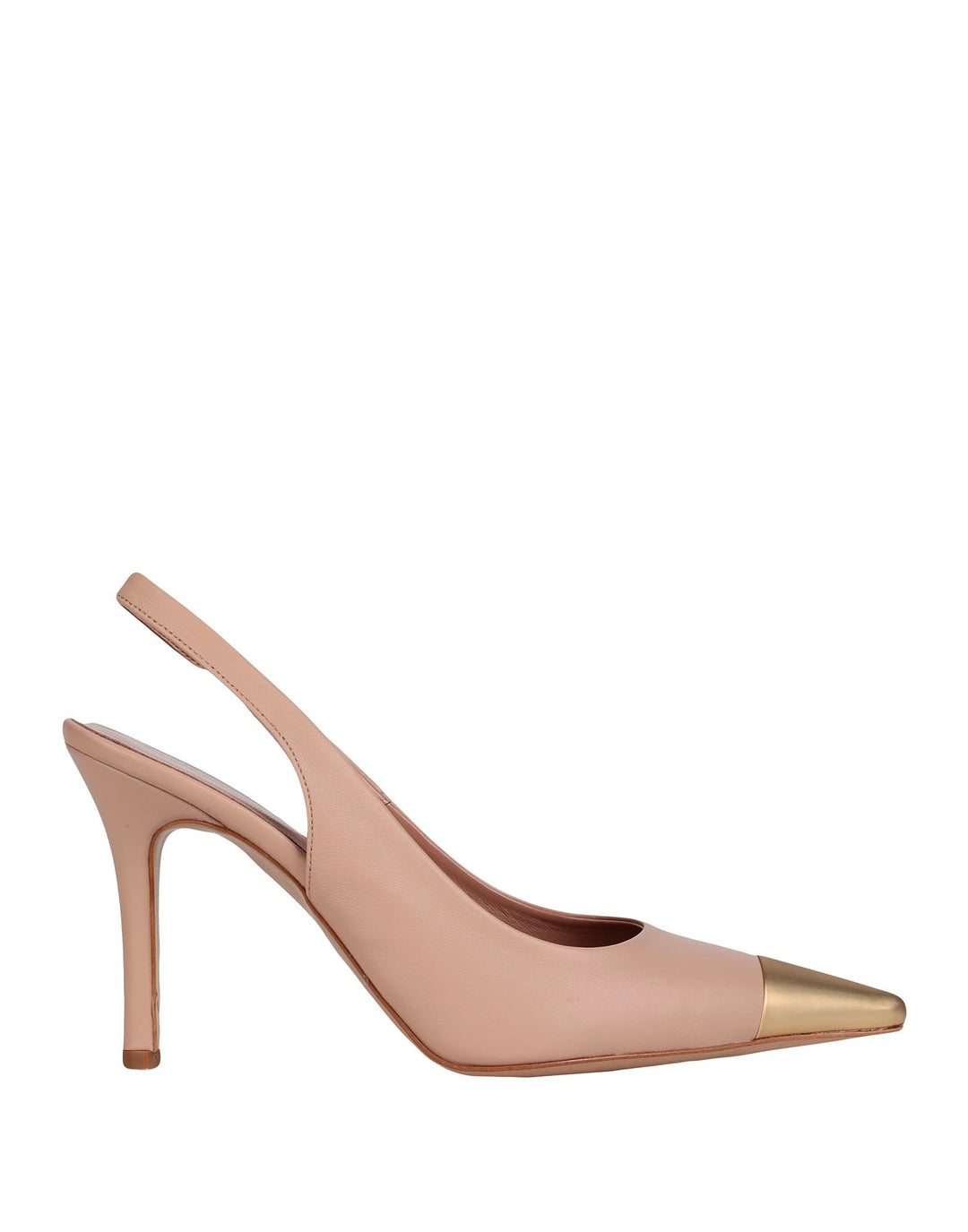 SAPATO NUDE COM DOURADO PONTO CHIC