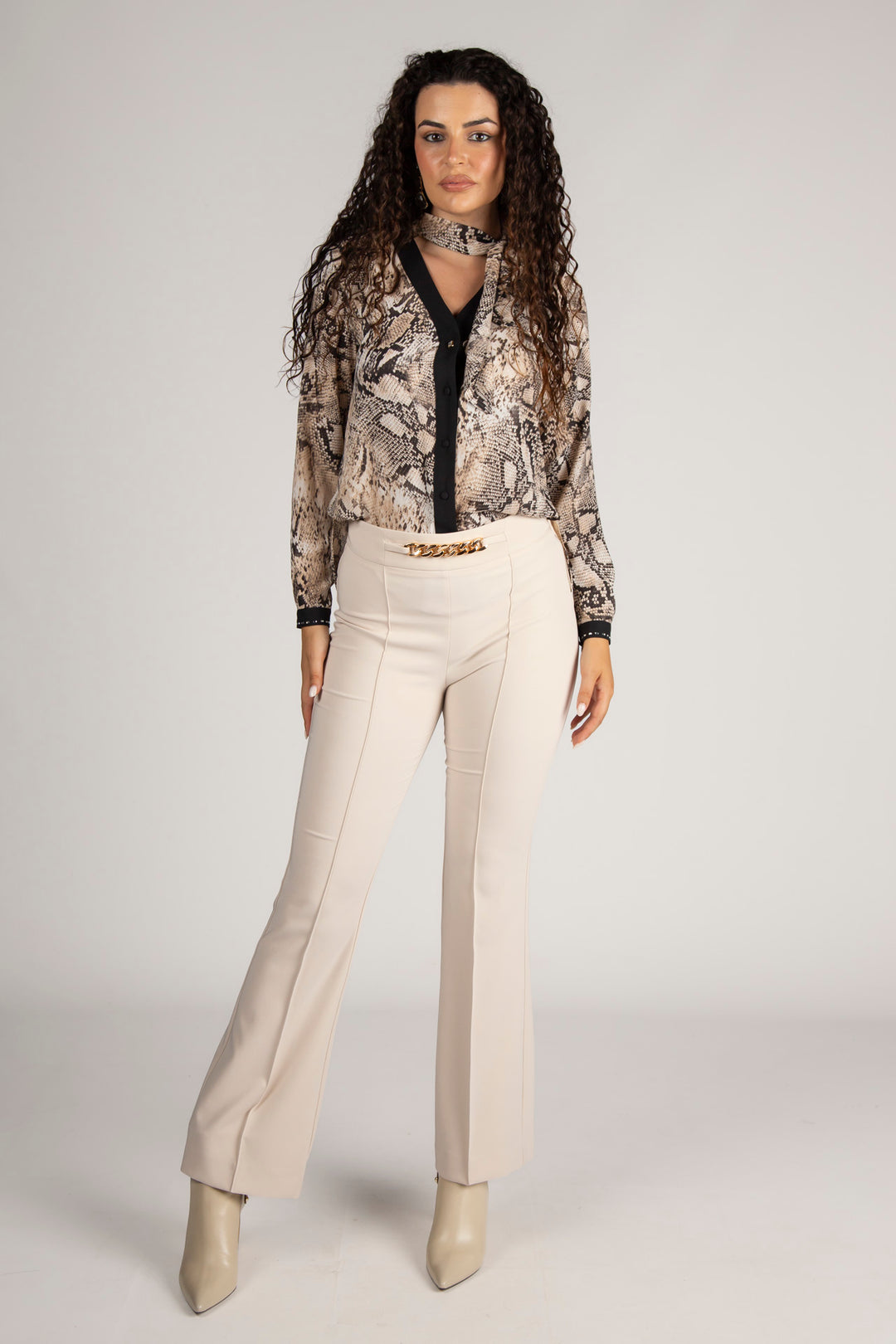 BLUSA ANIMAL PRINT COM TIRAS SILVINA CAMPOS