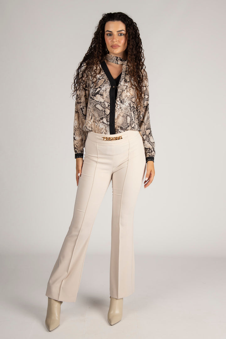BLUSA ANIMAL PRINT COM TIRAS SILVINA CAMPOS