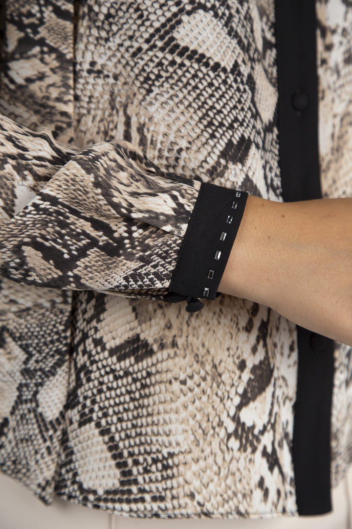 BLUSA ANIMAL PRINT COM TIRAS SILVINA CAMPOS