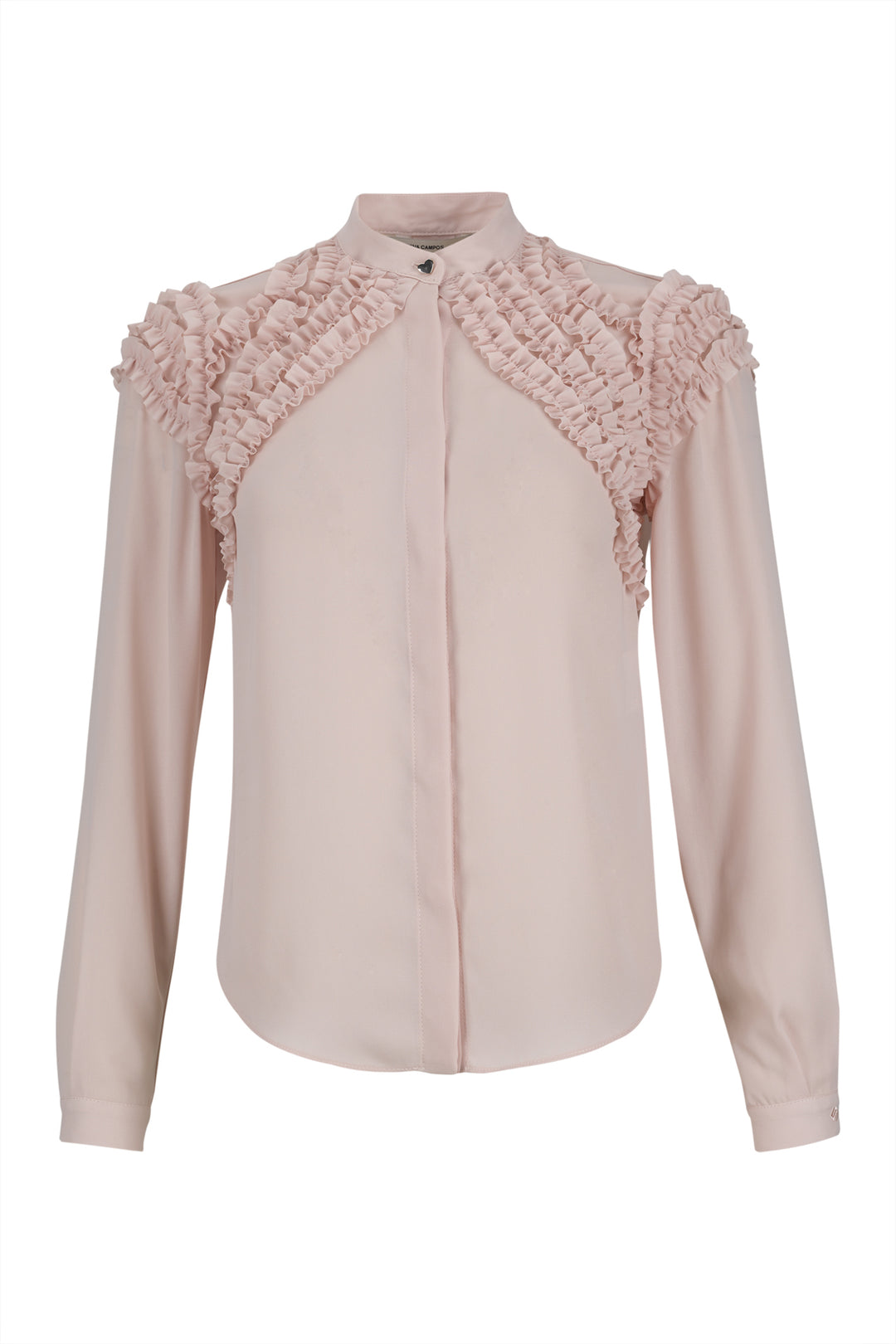 BLUSA ROSA COM FOLHOS SILVINA CAMPOS